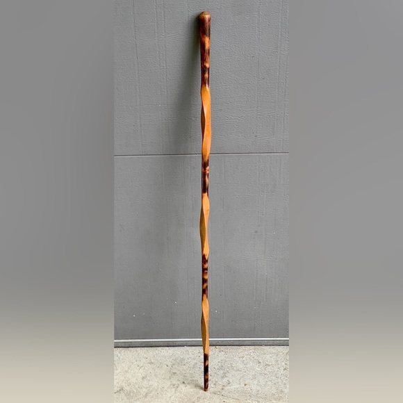 19th Century Antique Twisted Burley Wood Swagger Stick Cane Shillelagh Cudgel - Picture 1 of 14